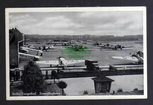 127694 AK Berlin Tempelhof Zenrtalflughafen 1937