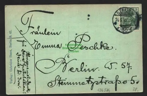 136974 AK Fröhliche Pfingsten Künstlerkarte 1910 Verlag Gebrüder Stern Berlin