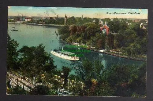 129620 AK Berlin Treptow Spree Panorama 1914