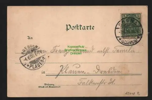 25018 AK Borna Sachsen Litho Totalansicht Zwiebeln 1900 Borna Bz. Leipzig