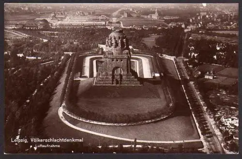 50862 AK Leipzig Völkerschlachtdenkmal Luftaufnahme Fotokarte um 1930