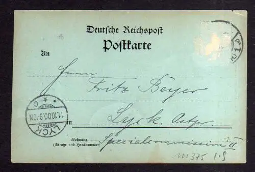 111375 AK Königsberg Ostpreußen Schloß Westseite Mondscheinkarte 1900