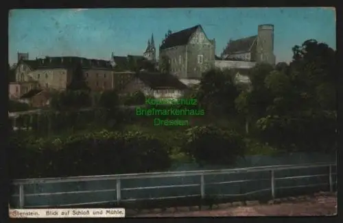 139847 AK Allenstein Olsztyn Ostpreußen 1913 Blick auf Schloss und Mühle