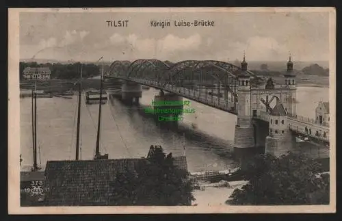 150152 AK Tilsit Ostpreußen Königin Luise Brücke 1912
