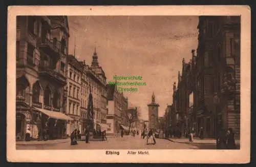 144496 AK Elblag Elbing Ostpreußen 1918 Alter Markt