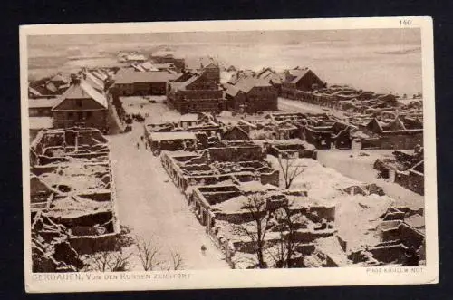 110479 AK Gerdauen 1915 Ostpreußen Ostpreußenhilfe Ruinen Russen
