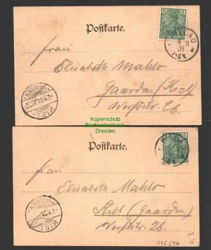 145597 2 AK Pillau Ostpreußen Samland Hafen Ilskefalle Hafenbau Verwaltung 1901