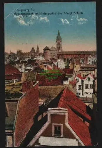 150610 AK Königsberg Ostpreußen 1915 Panorama mit Schloß