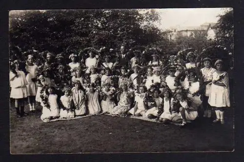 96502 AK Johannesburg Ostpreußen 1928 Kindergrün Fest Feier Fotokarte