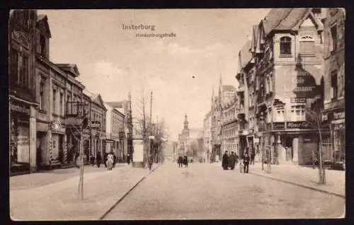 44477 AK Insterburg Ostpreußen 1915 Hindenburgstraße