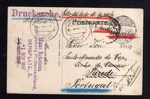 97728 AK Neuhäuser Kreis Fischhausen Ostpreußen 1907 Bahnpost Ostseebad