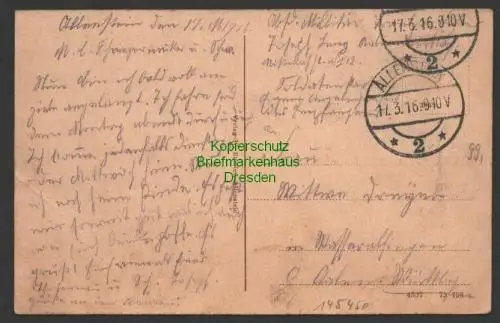 145450 AK Allenstein Opr. Richtstraße 1916 Sächsisches Engros Lager