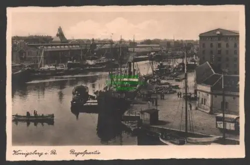 144943 AK Königsberg Opr. Pregelpartie Hafen um 1935