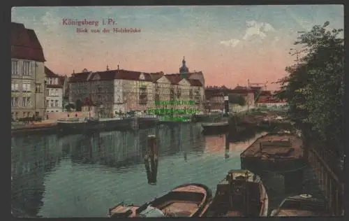 152023 AK Königsberg Opr. 1924 Blick vonm der Holzbrücke