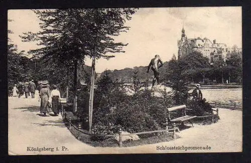 98997 AK Königsberg Opr. 1915 Schlossteichpromenade