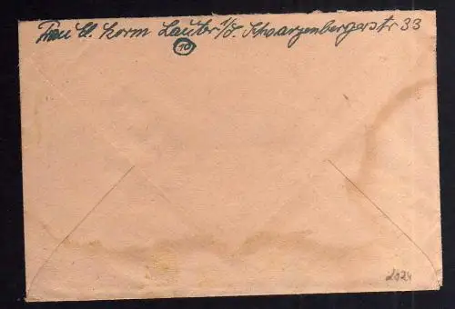 B2024 Brief SBZ Gebühr bezahlt 1946 Lauter Sachsen Erzgeb. Bayr. Rotes Kreuz Mün