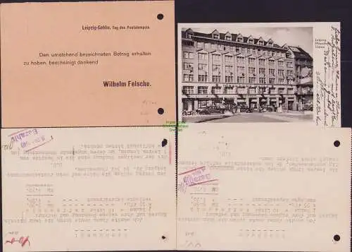 B15700 4x Postkarte Leipzig Herbstmesse 1955 Reichsmessestadt 1940 Nachnahme