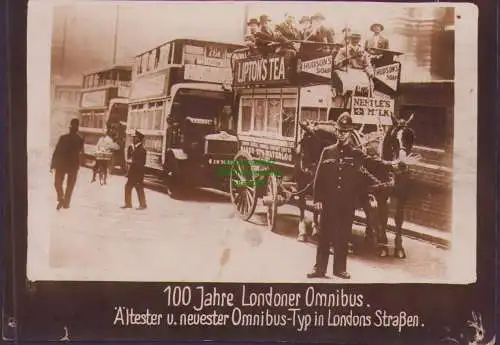 B15717 Fotokarte zur Geschichte von DKW um 1928 London Omnibus Ältester und