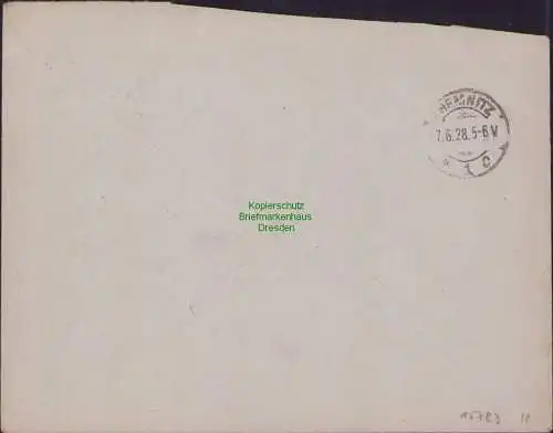 B15783 R-Brief Einschreiben Regensburg 1928 nach Chemnitz Gebr. Unger A.-G.