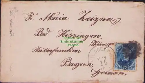 B15672 Brief USA Philadelphia um 1885 nach Bad Kissingen