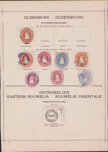 B15451 8 Ganzsachen Ausschnitte Altdeutschland Oldenburg 1860 1862
