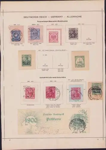 B15442 95 Ganzsachen Ausschnitte Deutsches Reich 1872 - 1900 ab Brustschilde