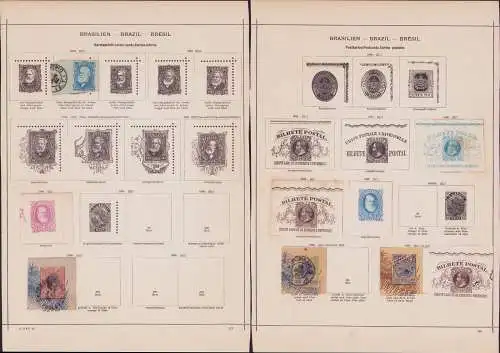 B15479 21 Ganzsachen Ausschnitte Brasilien Brazil 1867 - 1898