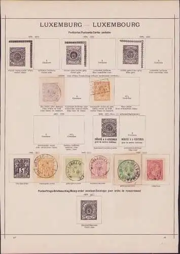 B15466 Ganzsachen Ausschnitte Luxemburg Luxembourg ab 1876 - 1895