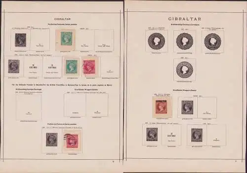 B15461 Ganzsachen Ausschnitte Gibraltar ab 1887 Marocco Morocco