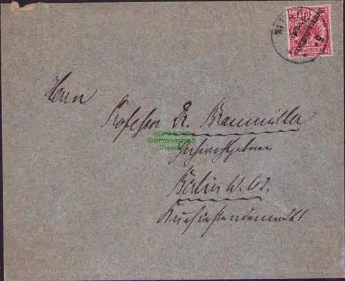B15507 Brief Deutsch Ostafrika Mpapua 1899 Leutnant Braumüller nach Berlin