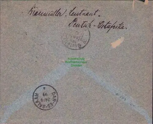 B15507 Brief Deutsch Ostafrika Mpapua 1899 Leutnant Braumüller nach Berlin