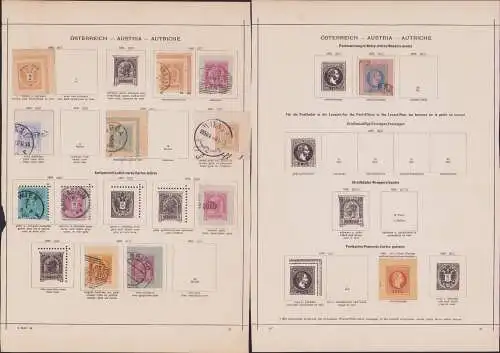 B15471 Ganzsachen Ausschnitte Österreich Austria 1861 - 1900