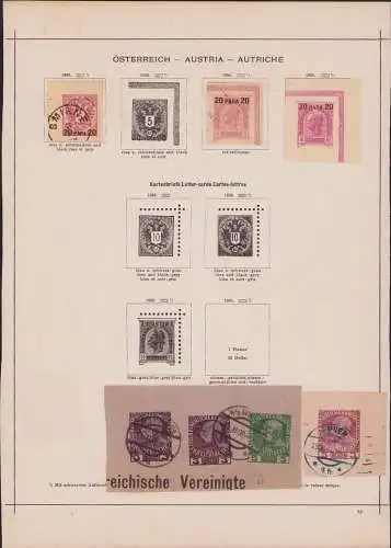 B15471 Ganzsachen Ausschnitte Österreich Austria 1861 - 1900