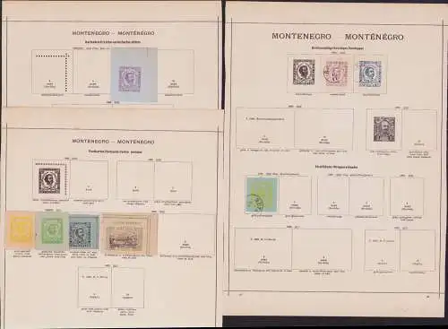 B15468 Ganzsachen Ausschnitte Montenegro 1893 1896