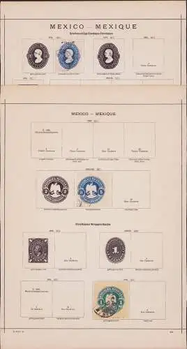 B15476 9 Ganzsachen Ausschnitte Mexico 1874 - 1900