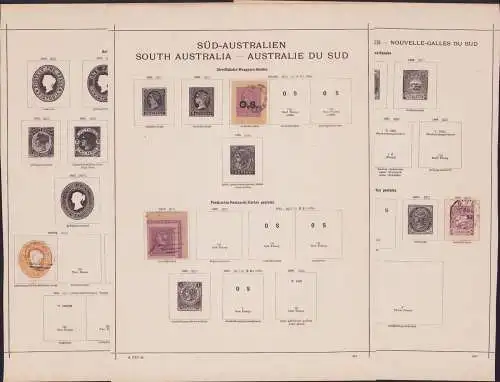 B15490 13 Ganzsachen Ausschnitte Australien Neuseeland New South Wales QUEEN