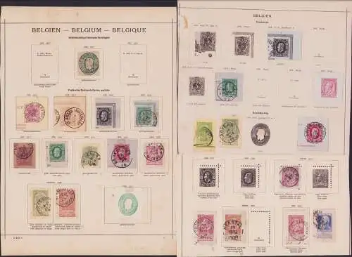 B15456 Ganzsachen Ausschnitte Belgien  um 1890