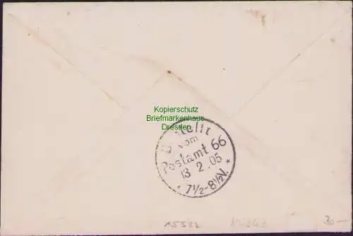 B15522 Brief Deutsch Südwestafrika Kubub 1905 Feldpost Kriegsministerium Berlin