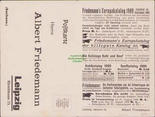 B15511 Drucksache Tanger Marocco 1908 Albert Friedemann Leipzig Angebot Katalog
