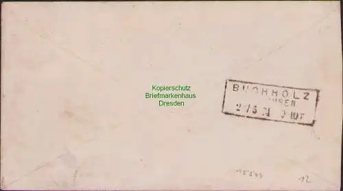 B15544 Brief DR 19 1 Groschen großes Brustschild Hufeisenstempel Strasburg i. E