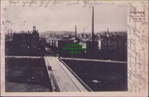 158396 AK Bamberg Blick von der Sophien Brücke 1930