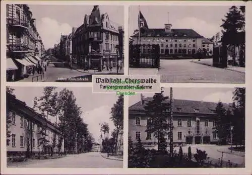 158394 AK Waldstadt Eberswalde um 1940 Panzergrenadier Kaserne Neue Kreuzstraße