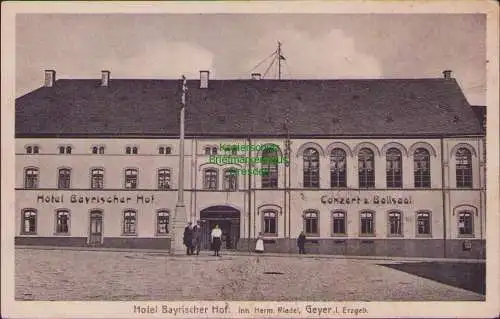 158472 AK Geyer Erzgeb. Um 1920 Hotel Bayrischer Hof Concert- und Ballsaal