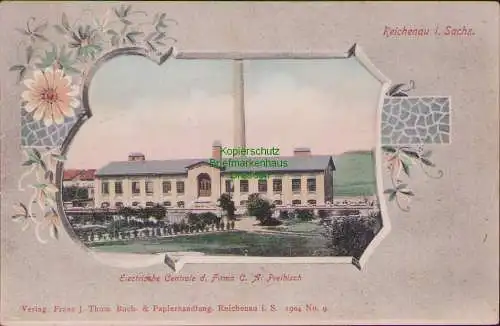 158332 AK Reichenau Sachs. Elektrische Zentrale Firma A. Preibisch 1904