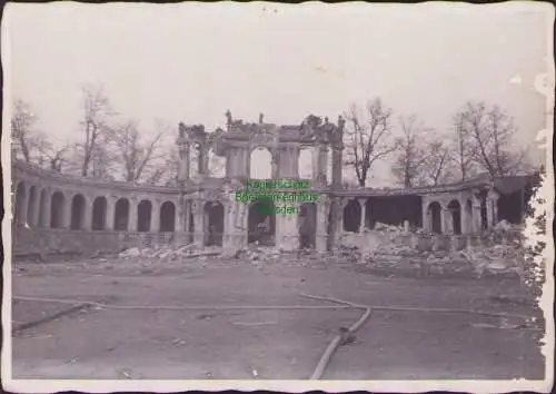 158256 Hahn Foto AK 3 Dresden Zwinger Innenhof Ruinen Zerstörung