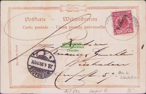 158292 AK Gruss aus Kamerun 1899 Deutsche Seepost Linie Hamburg Westafrika