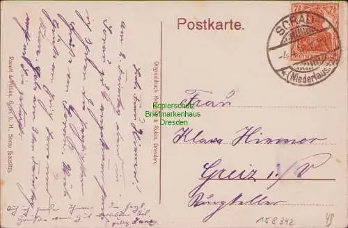 158342 AK Sorau N.-L. Zary 1918 Post Straße