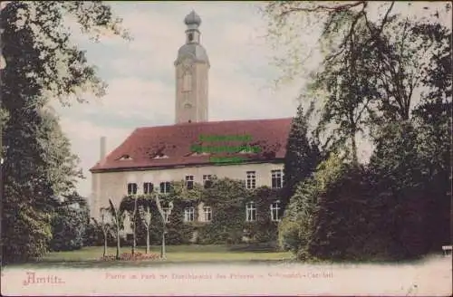 158349 AK Amtitz 1909 Gebice Gubin Partie im Park Prinz zu Schönaich-Carolath