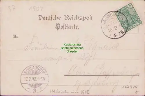 158424 AK Künstlerkarte Hänichen Max Klein 1902 klarer KOS Hänichen Oberlausitz