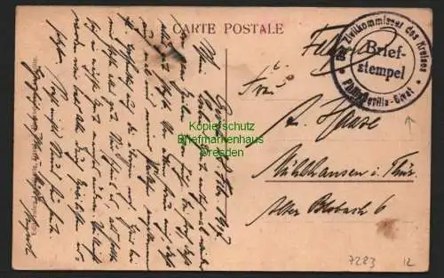 B7283 Postkarte Der Zivilkommisar des Kreises  … Givet  Feldpost Weltkrieg 1917